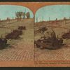 The fire wrecked street cars and once beautiful residence district on California St.