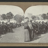 Forming bread line at Jefferson Square.