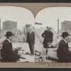 Looking east from corner Pine and Stockton, showing the ruins of the Mills Building.