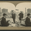 Looking east from corner Pine and Stockton, showing the ruins of the Mills Building.