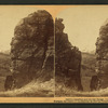 Devil's Gateway and snowy range, Colorado, U.S.A.