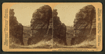 Devil's Gateway and snowy range, Colorado, U.S.A.