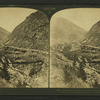 The famous Georgetown Ry [railway] loop in Rocky Mts. (ascends 700 ft. in  [?] miles, looking north, Colorado, U.S.A.