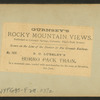 R. C. Luesley's burro pack train, in a mountain pass, loaded with merchandise for his store at Silverton, San Juan.