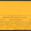 Gold Run." Hydraulic mining.