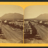 Tejon Street, Colorado Springs, Colorado, looking south, with Cheyenne Mountain in the distance.