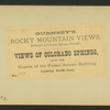 Views of Colorado Springs, from the cupola of the Public School building, looking north-east.