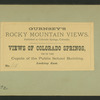 Views of Colorado Springs, from the cupola of the Public School building, looking east.