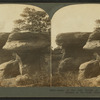 Some of the odd forms of chiseled stone in the Garden of the Gods, Colo., U.S.A.