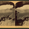 Pike's Peak from Peephole, Garden of the Gods, Colorado, U.S.A.