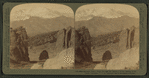 Majestic Pike's Peak, through the Gateways of the Garden of the Gods, Colorado, U.S.A.