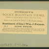 Residence of Gen'l Wm. J. Palmer, Glen Eyrie.
