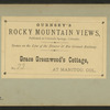 Grace Greenwood's cottage, at Manitou, Col.