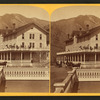 Manitou House, Manitou, Colorado. Showing the summit of Pike's Peak, ten miles distant.