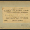 The famous "Iron Ute" spring, at Manitou, Colorado.