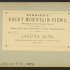 Laguna Alta. 10,175 feet above sea level, on the U.S. Signal Trail to Pike's Peak.