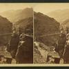 View of the road wending its way through the canyon.