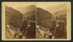 View of the road wending its way through the canyon.
