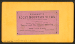 The Ute Pass, one mile from Manitou House, Manitou, Col. Cameron's Cone in the distance.