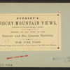 The Ute Pass, showing wagon road and falls of the Fountain. One mile from Manitou.