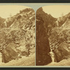 The Ute Pass, showing wagon road and falls of the Fountain. One mile from Manitou.