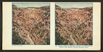 Airplane view of Manitou Canyon and entrance to Cave of the Winds, Colorado Springs, Colo.