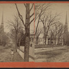 Street view with a church in Middletown.