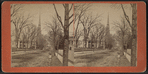 Street view with a church in Middletown.
