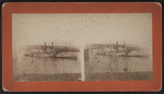The steamboat "City of Hartford" after a collision with a bridge.