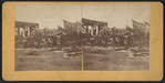 Damaged railroad trestle.
