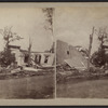 View of collapsed houses.