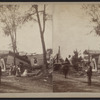 Residents surveying the damage.