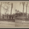 Sightseers and residents surveying the damage.