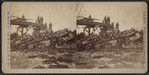 View of a train wreck.
