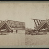 Railroad wreck on Tariffville bridge, January 15, 1878.