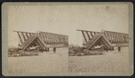 Railroad wreck on Tariffville bridge, January 15, 1878.