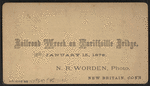 Railroad wreck on Tariffville bridge, January 15, 1878.