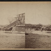 Railroad wreck on Tariffville bridge, January 15, 1878.