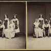 Group portrait of a men, two women and three girls.