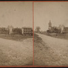 View of a streets and large buildings, New Milford.