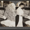 Weighing and sorting raw silk skeins. Silk industry (reeled silk), South Manchester, Conn., U.S.A.