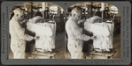 Combed silk as it appears when coming from the dressing machine. Silk industry (spun silk), South Manchester, Conn., U.S.A.
