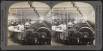 First drawing or straightening of fibres. Silk industry (spun silk), South Manchester, Conn., U.S.A.