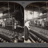 Ribbon loom weaving tubular silk neckties. Silk industry, South Manchester, Conn., U.S.A.