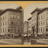 A business block with stores and offices.
