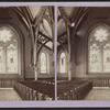 Memorial Church of the Good Shepherd. (Interior view showing stained glass windows.)