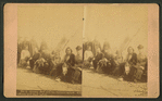 Sitting Bull and his favorite squaw, with officers and their ladies.