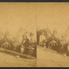 Sitting Bull and his favorite squaw, with officers and their ladies