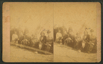 Sitting Bull and his favorite squaw, with officers and their ladies