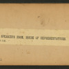 Speaker's Room, House of Representatives.